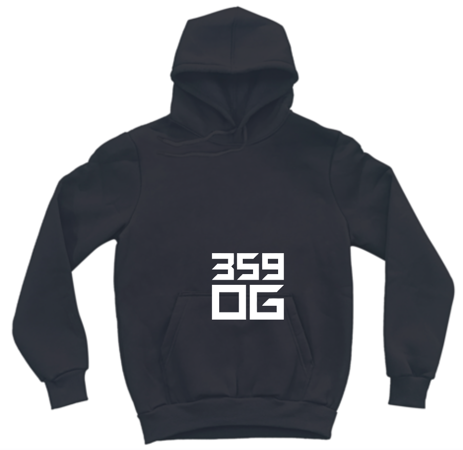 359OG Oversized Hoodie Тъмно синьо — отпред