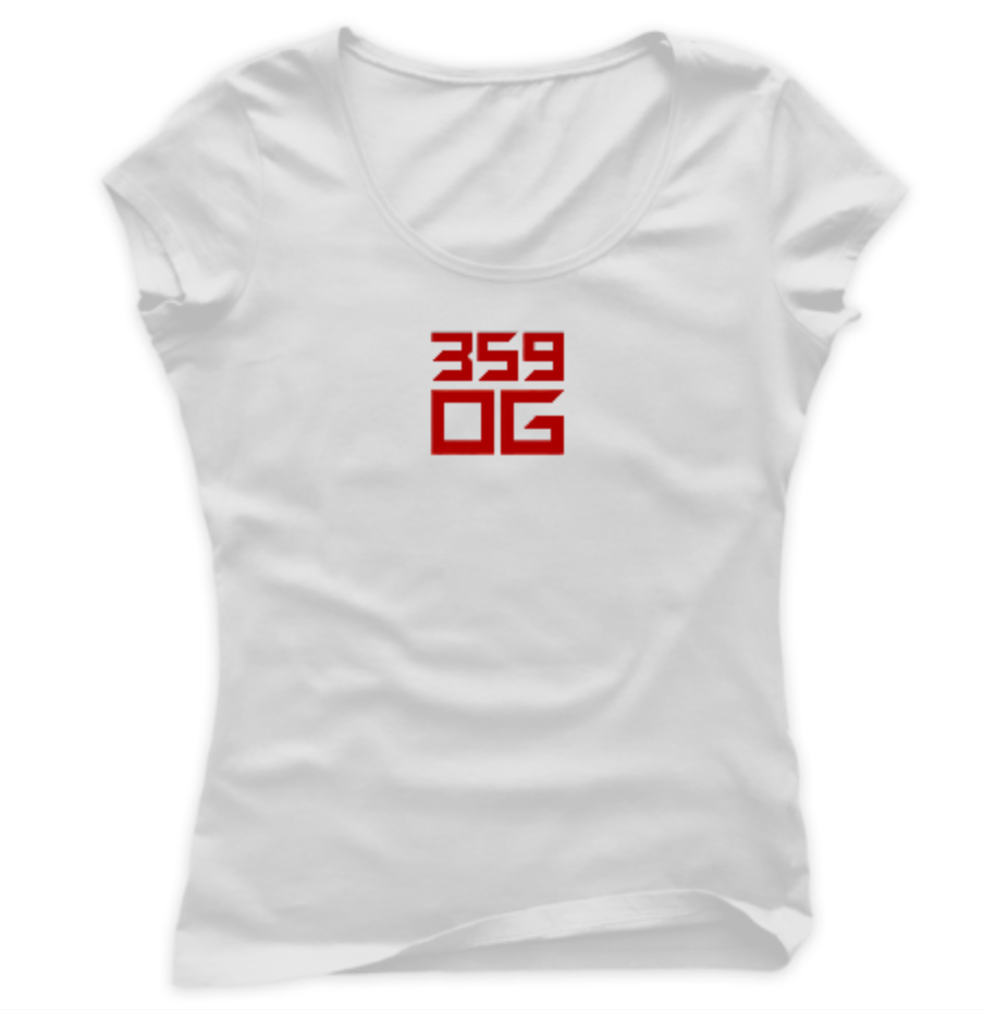бяла дамска тениска 359OG Snake, лого отпред