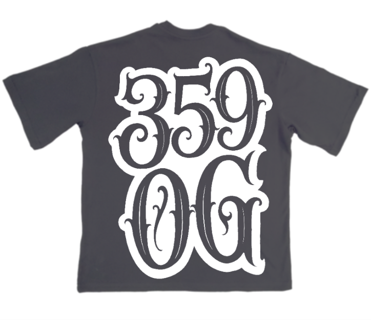 359OG Premium Oversized Tee — гръб с щампа