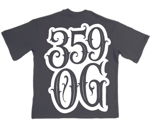 359OG Premium Oversized Tee — гръб с щампа