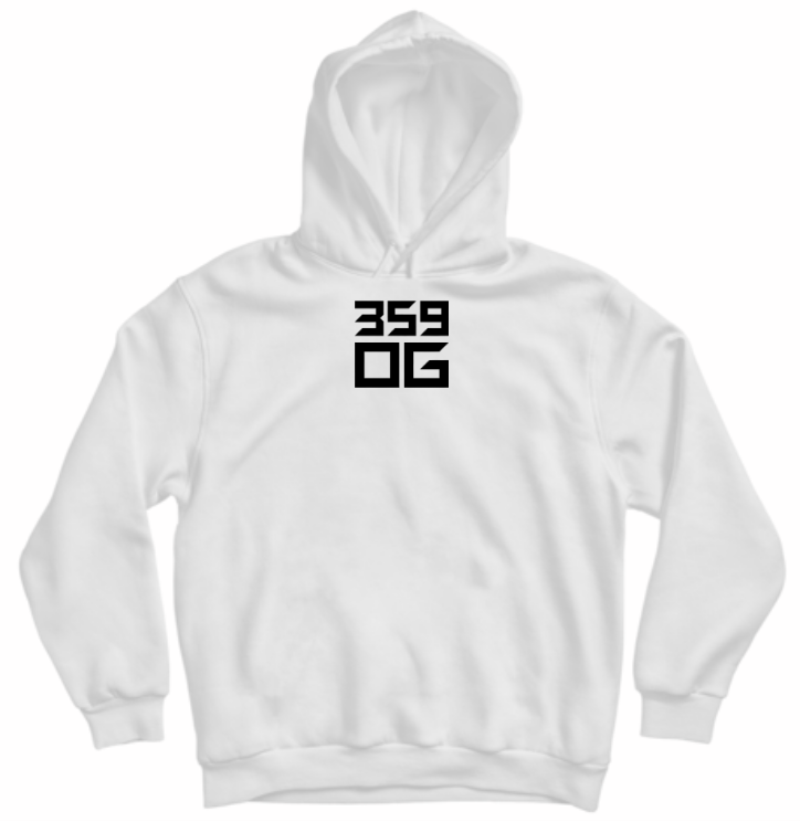Унисекс суичър 359OG Loyalty бял — лого 359OG отпред