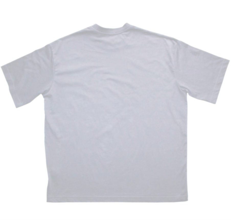 бяла oversized тениска 359OG Salute, гръб