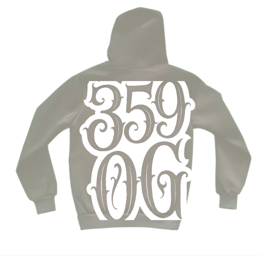 359OG Oversized Hoodie Бежово — гръб