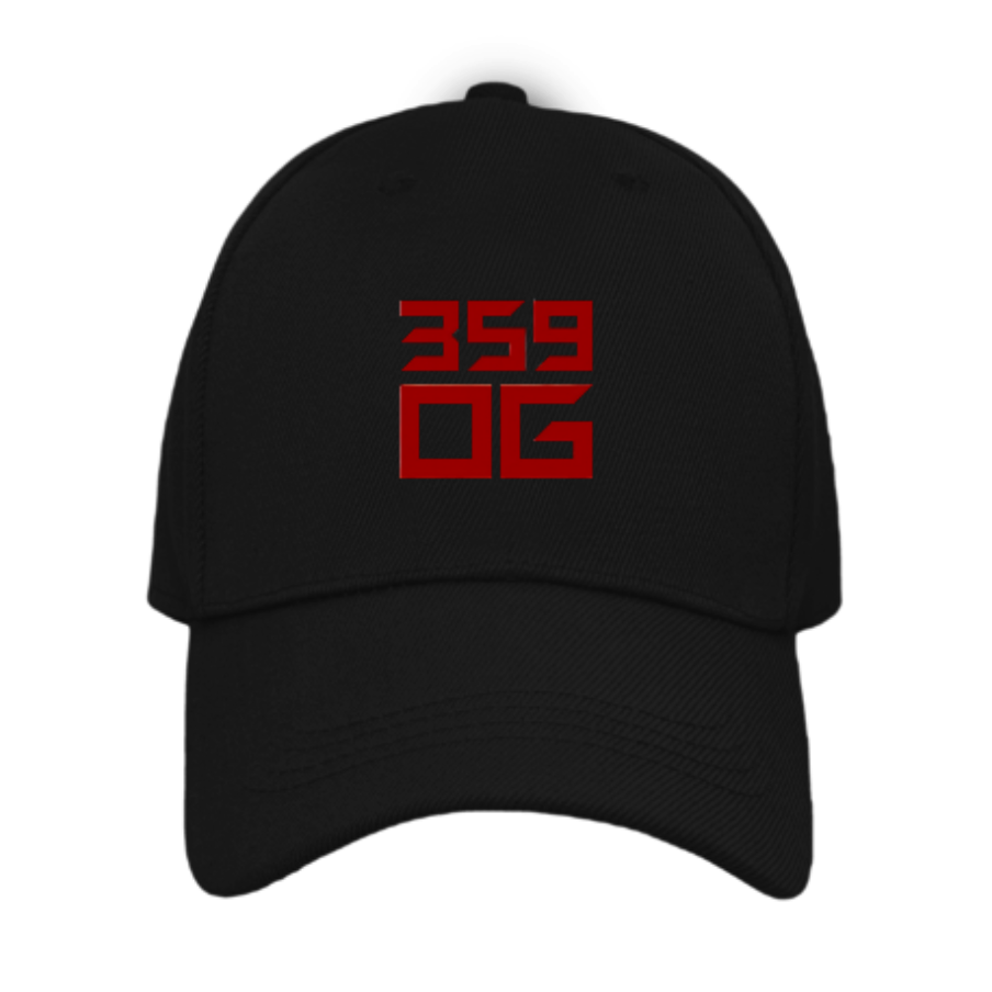 черна шапка с козирка 359OG с червено лого